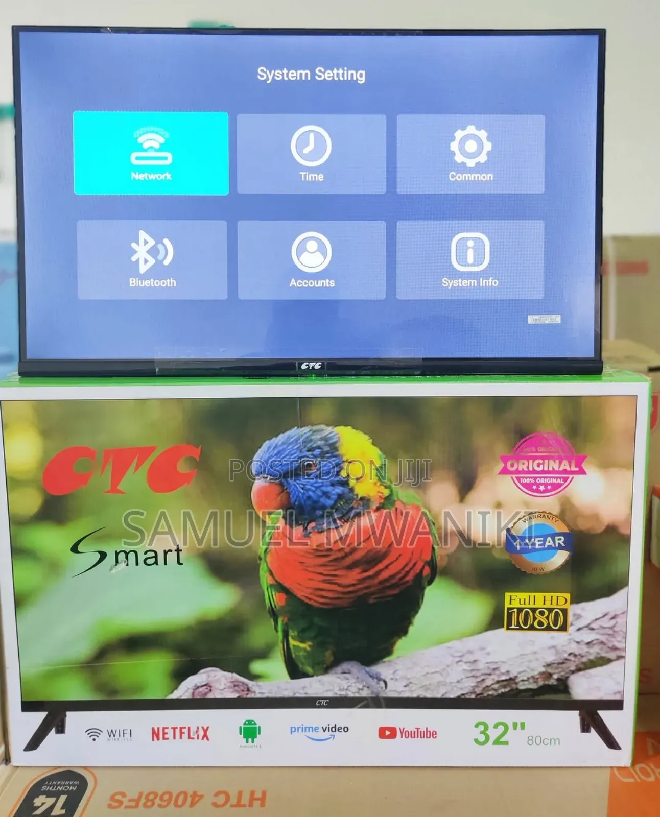CTC 32" TV FHD Bluetooth Enabled Smart Android TV, Netflix