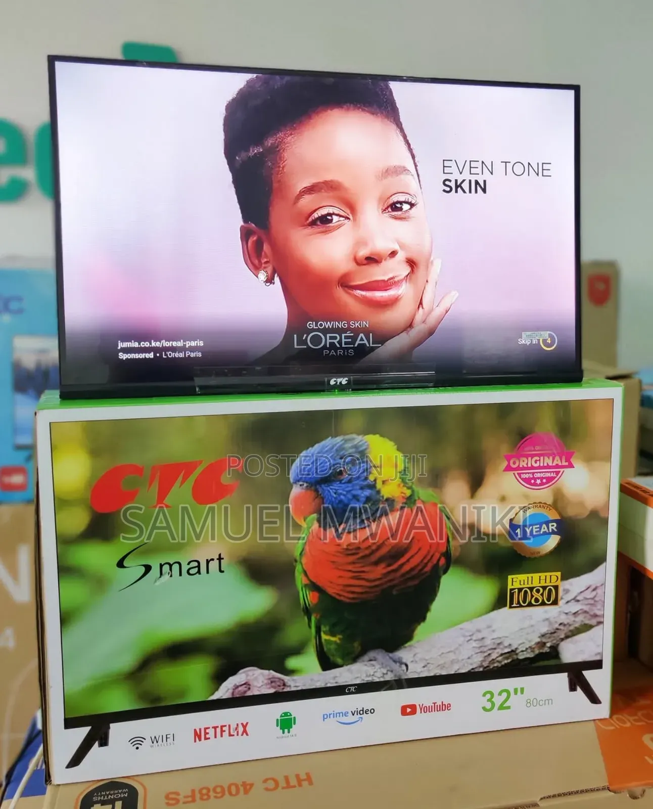 CTC 32" TV FHD Bluetooth Enabled Smart Android TV, Netflix