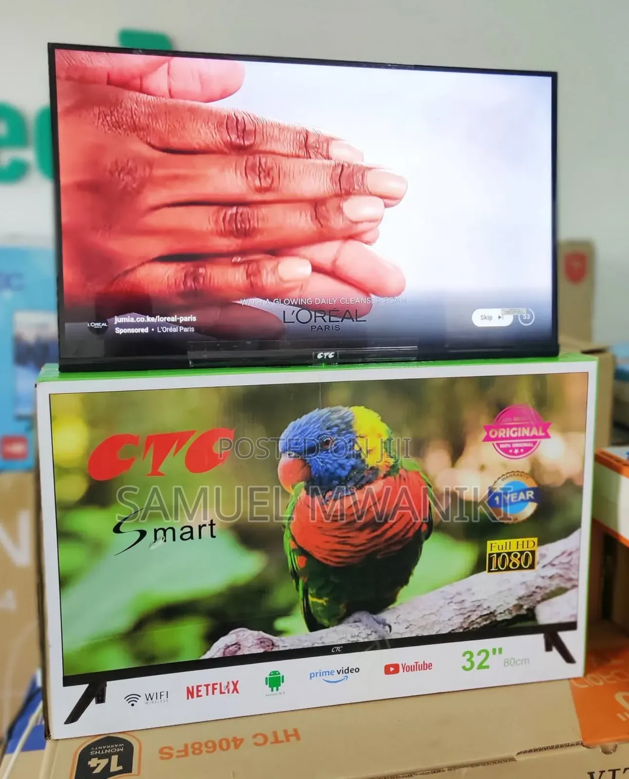 CTC 32" TV FHD Bluetooth Enabled Smart Android TV, Netflix