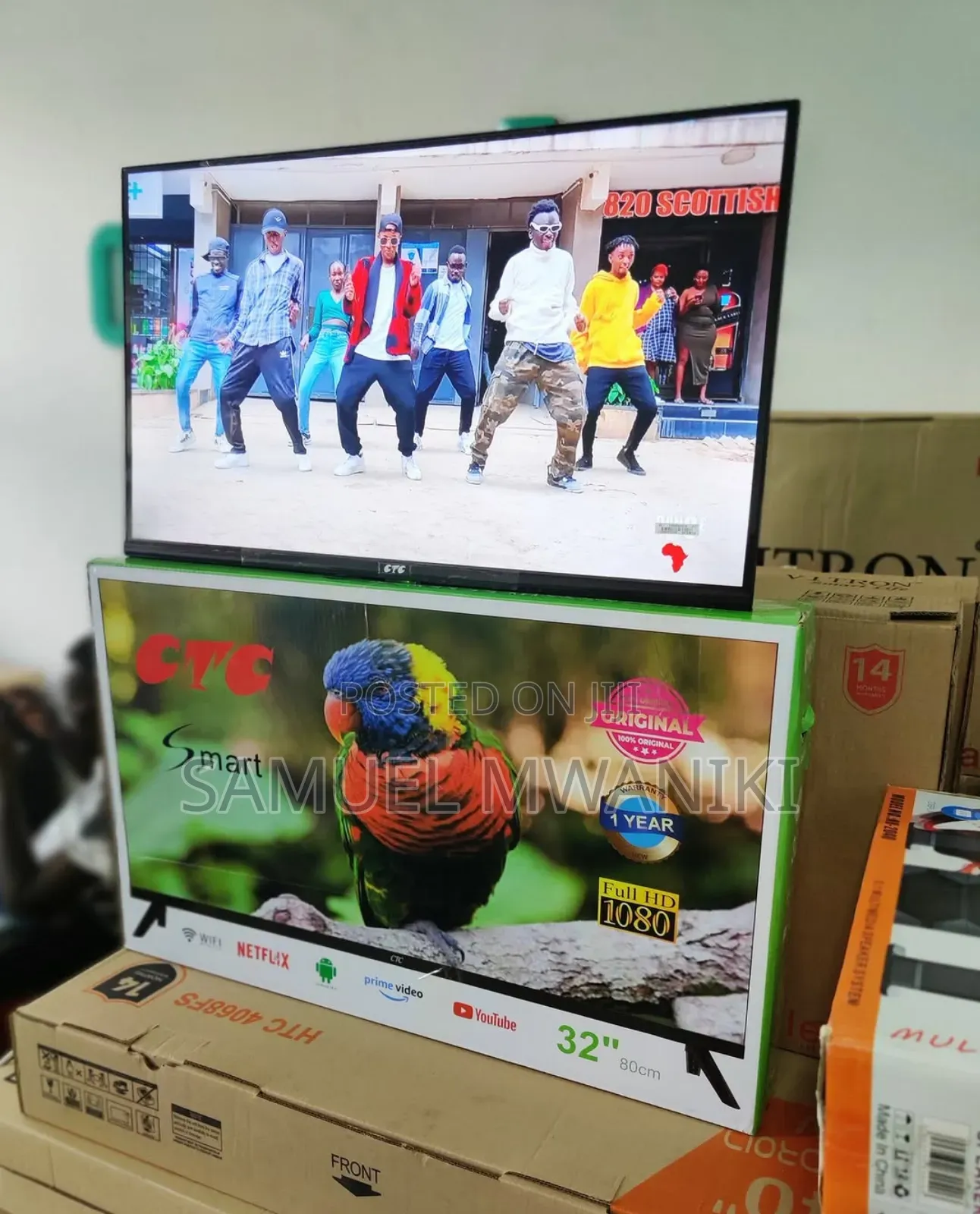 CTC 32" TV FHD Bluetooth Enabled Smart Android TV, Netflix