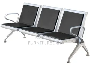 Comfortable 3-Link Heavy Padded Office Visitor Bench