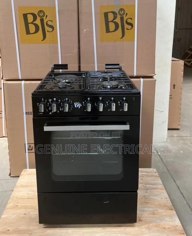 Black BJS 60x60 3-Gas+1 Hot Plate Plus Turbo-Fan Tr/Ht
