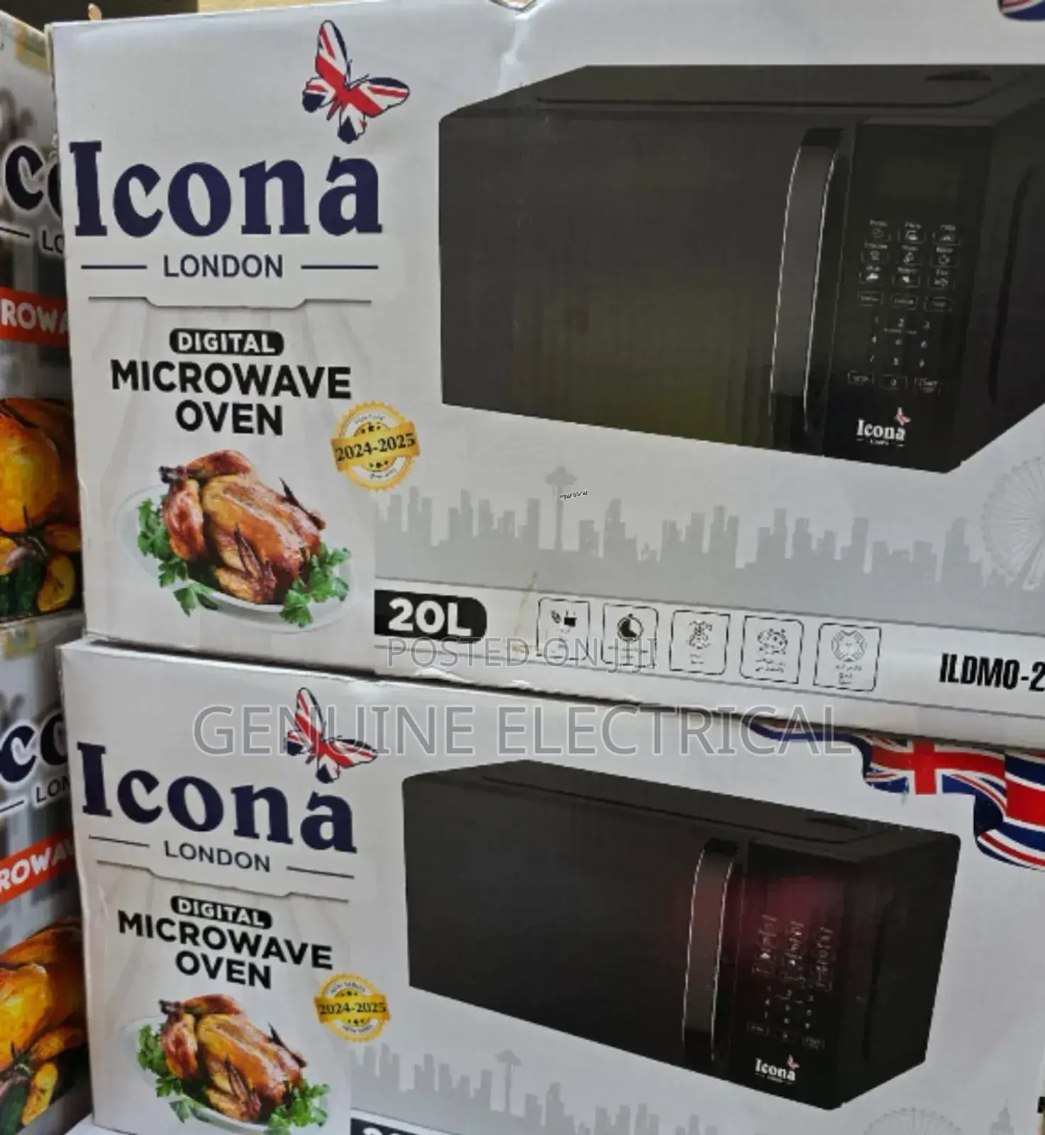 Black 20litres Icona Digital Microwave IC/20LMW