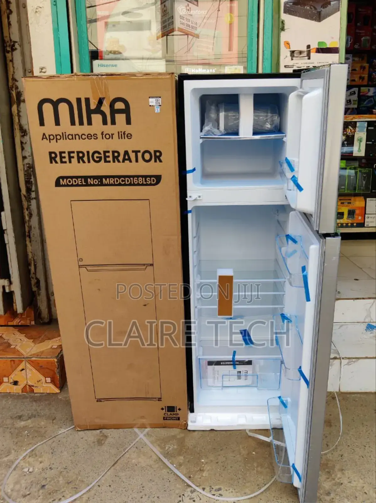 Mika 168litres Double Door Fridge