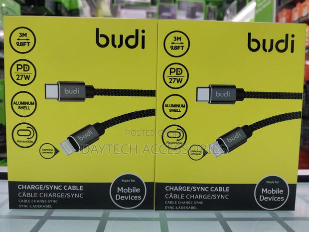 3m Budi Type-C to Lightning Braided Charging and Sync Cable - thumbnail 2