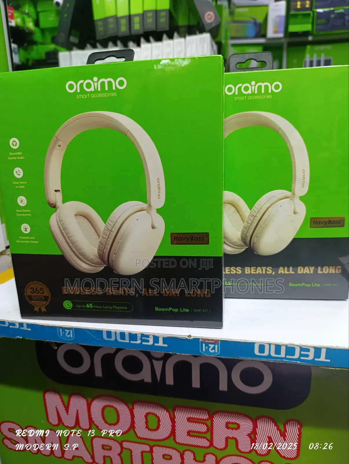 Oraimo Bluetooth ENC Over-Ear Wireless Headphones