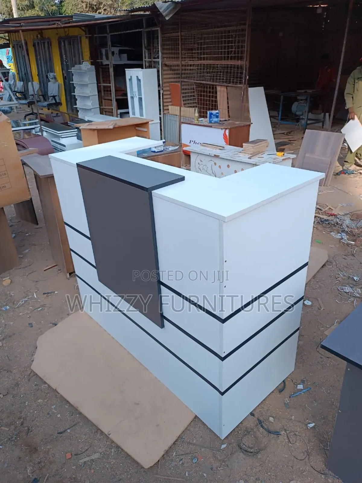 White Reception Desk