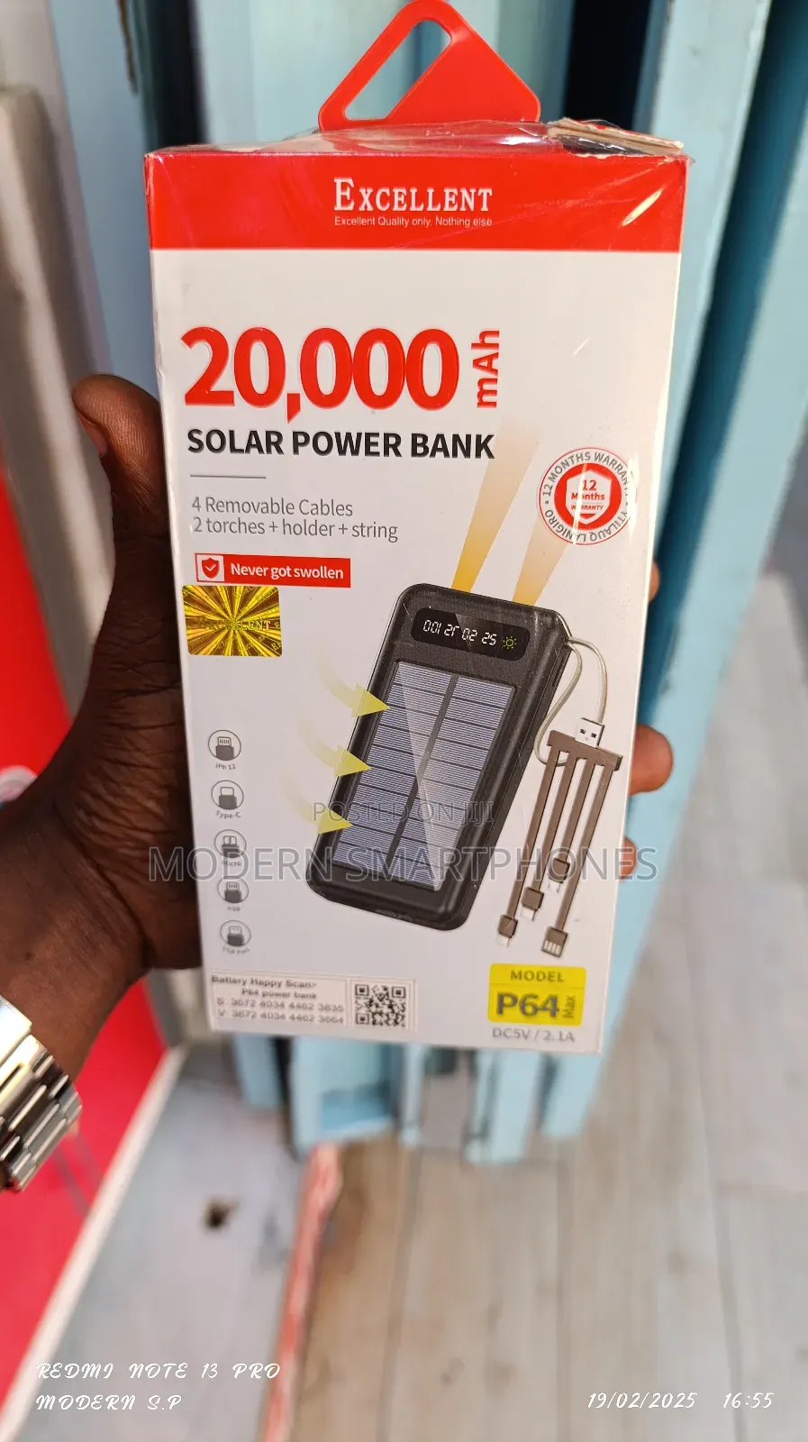Excellent 20000mah Solar Portable Powerbank