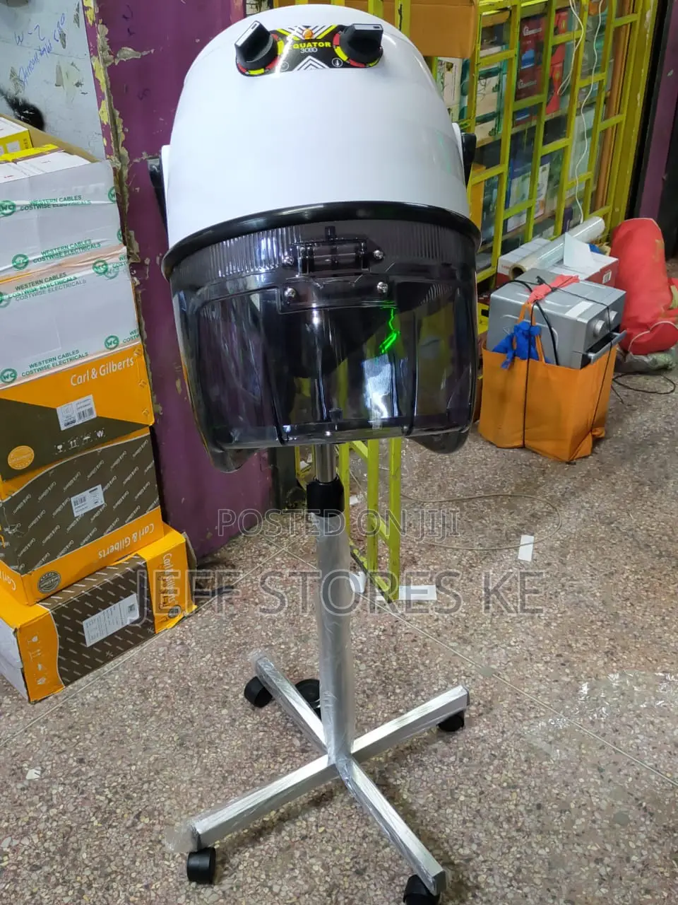 White Movable Salon Dryer