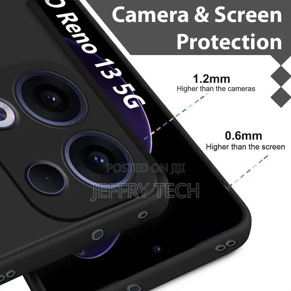 Case for Oppo Reno13 Liquid Gel Rubber Bumper Case With Soft