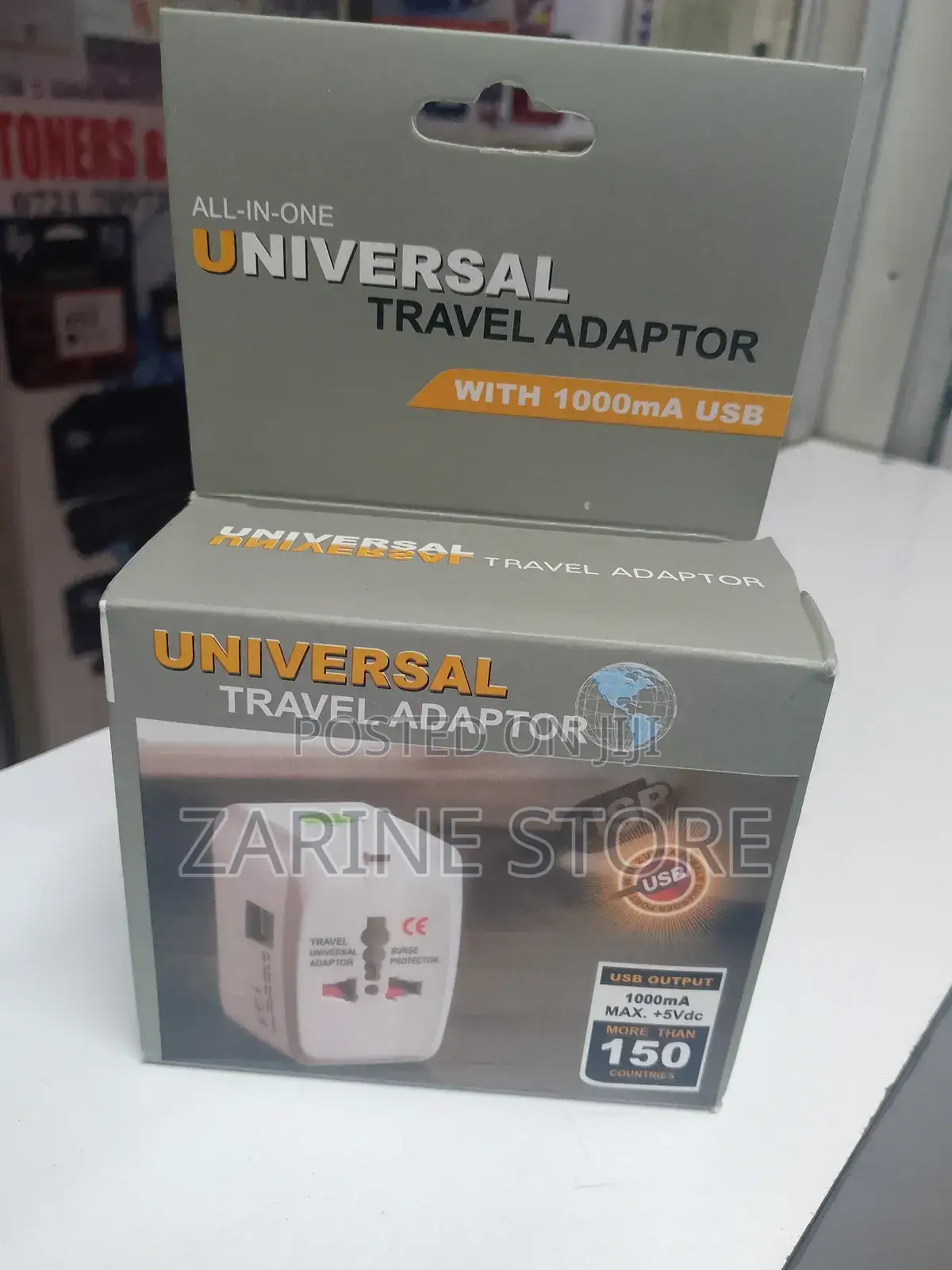 Universal Travel Adaptor With 1000ma USB