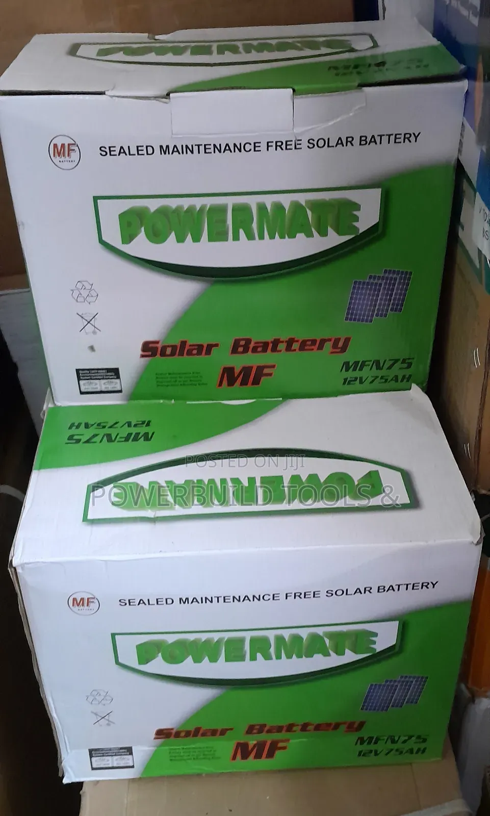 12V 75AH Powermate Rechargeable Solar Battery