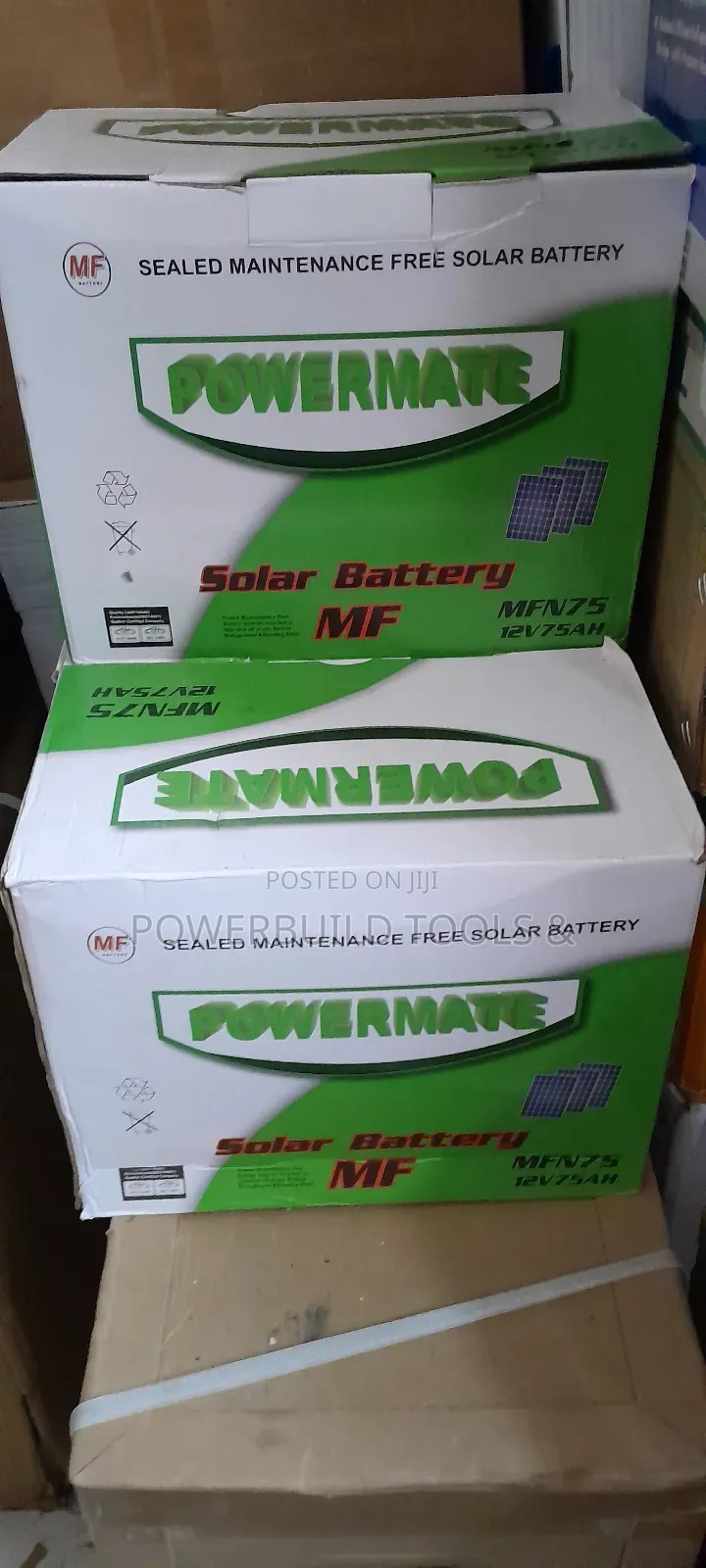 12V 75AH Powermate Rechargeable Solar Battery