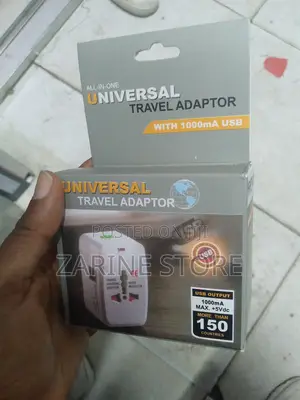USB Universal Travel Adaptor With Power Indicator, Pouch