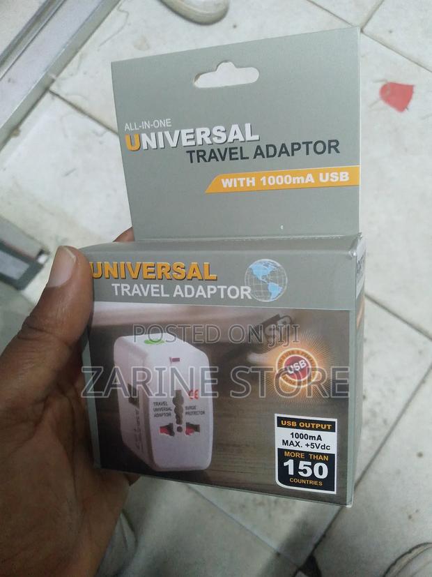 USB Universal Travel Adaptor With Power Indicator, Pouch - main view