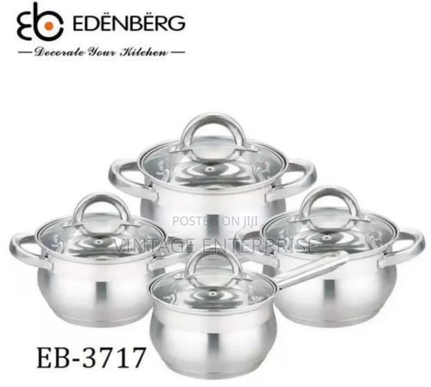 8pcs Edenberg Stainless Cookware - main view
