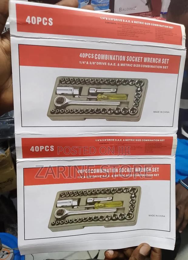 Socket Wrench Set 40 Pieces 1/4" 3/8" - main view