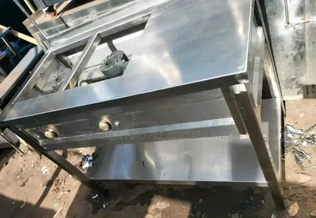 Stainless Steel 2 Burner Pressure Cooker With Undershelf - main view