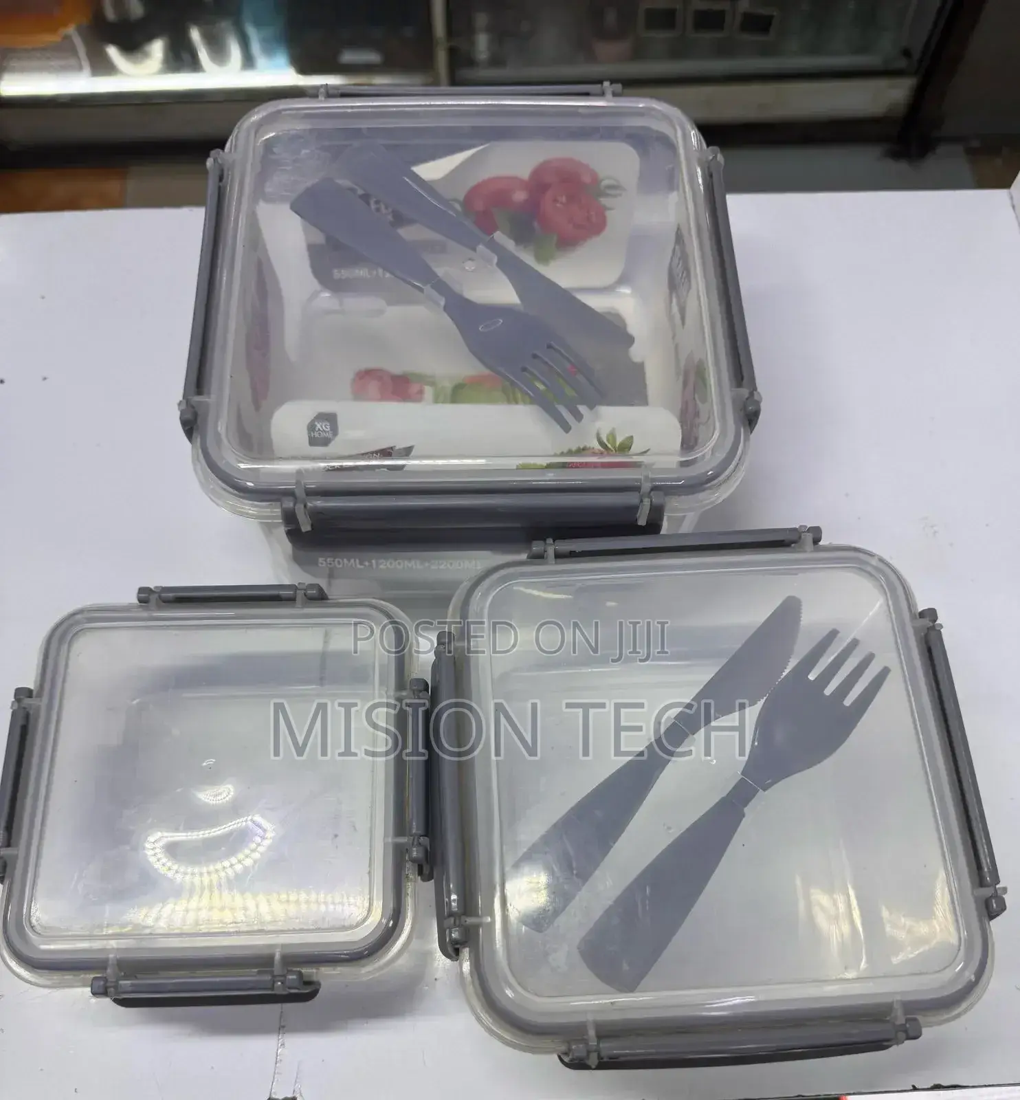 *3pcs Refrigerator Storage Box With Airtight Seal Lids