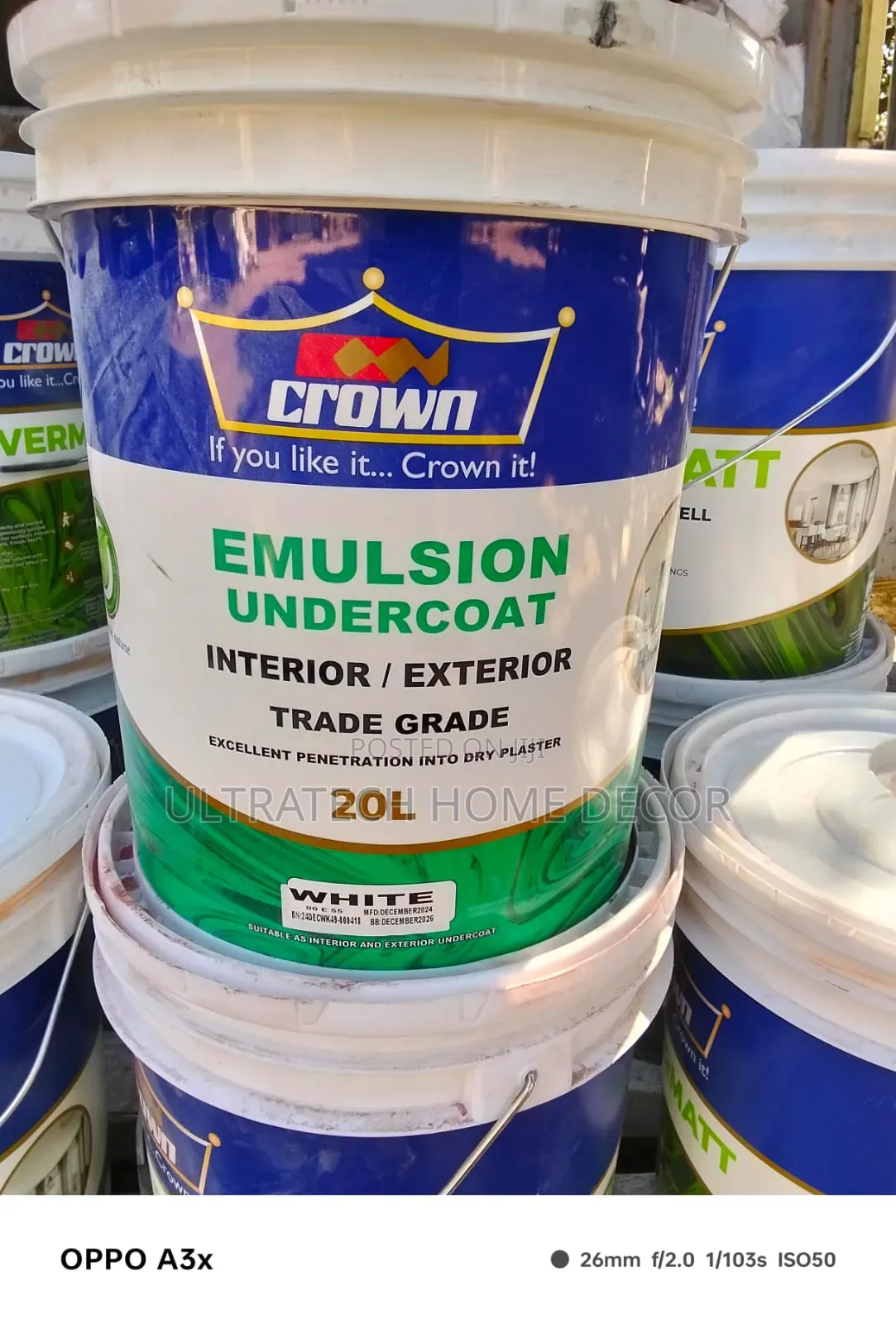 Crown Undercoat 20l Brilliant White