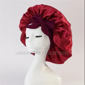 Ladies Maroon Bonnet With Bow