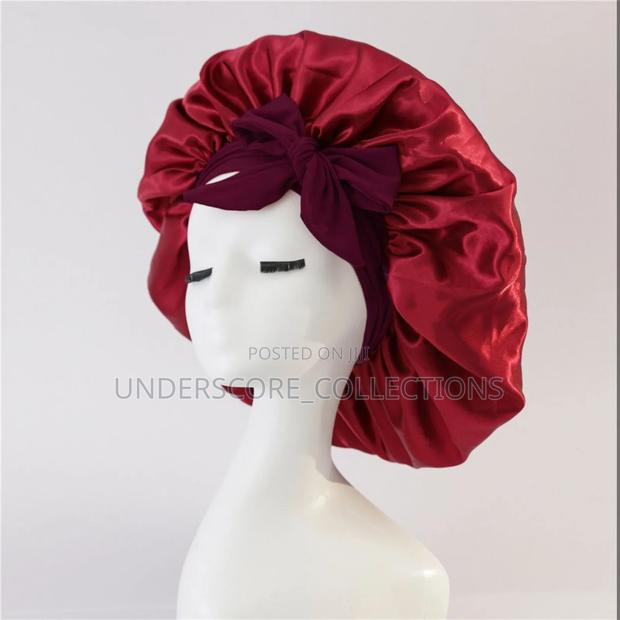 Ladies Maroon Bonnet With Bow - thumbnail 2