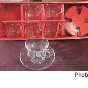 6pcs Cup and Soucer Glass Available at 