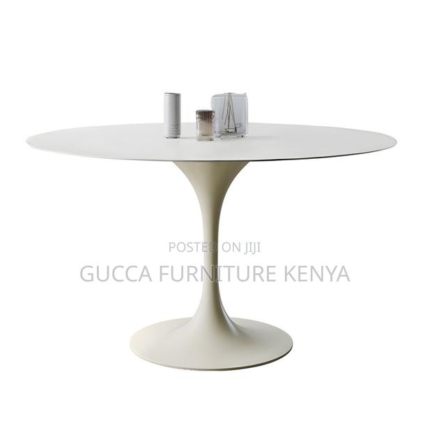 Dining Tables:Marble White Circular Tulip Dining Home Table - thumbnail 2