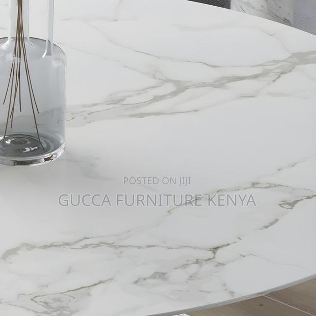 Dining Tables:Marble White Circular Tulip Dining Home Table - thumbnail 3