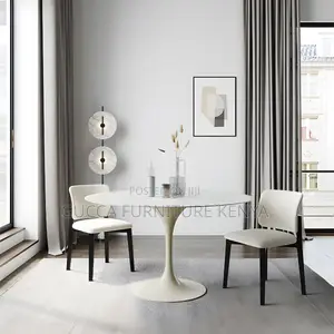 Dining Tables:Marble White Circular Tulip Dining Home Table