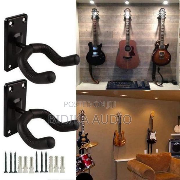 Guitar Hanger Hook Wall Mount Non-Slip Holder Stand - thumbnail 2
