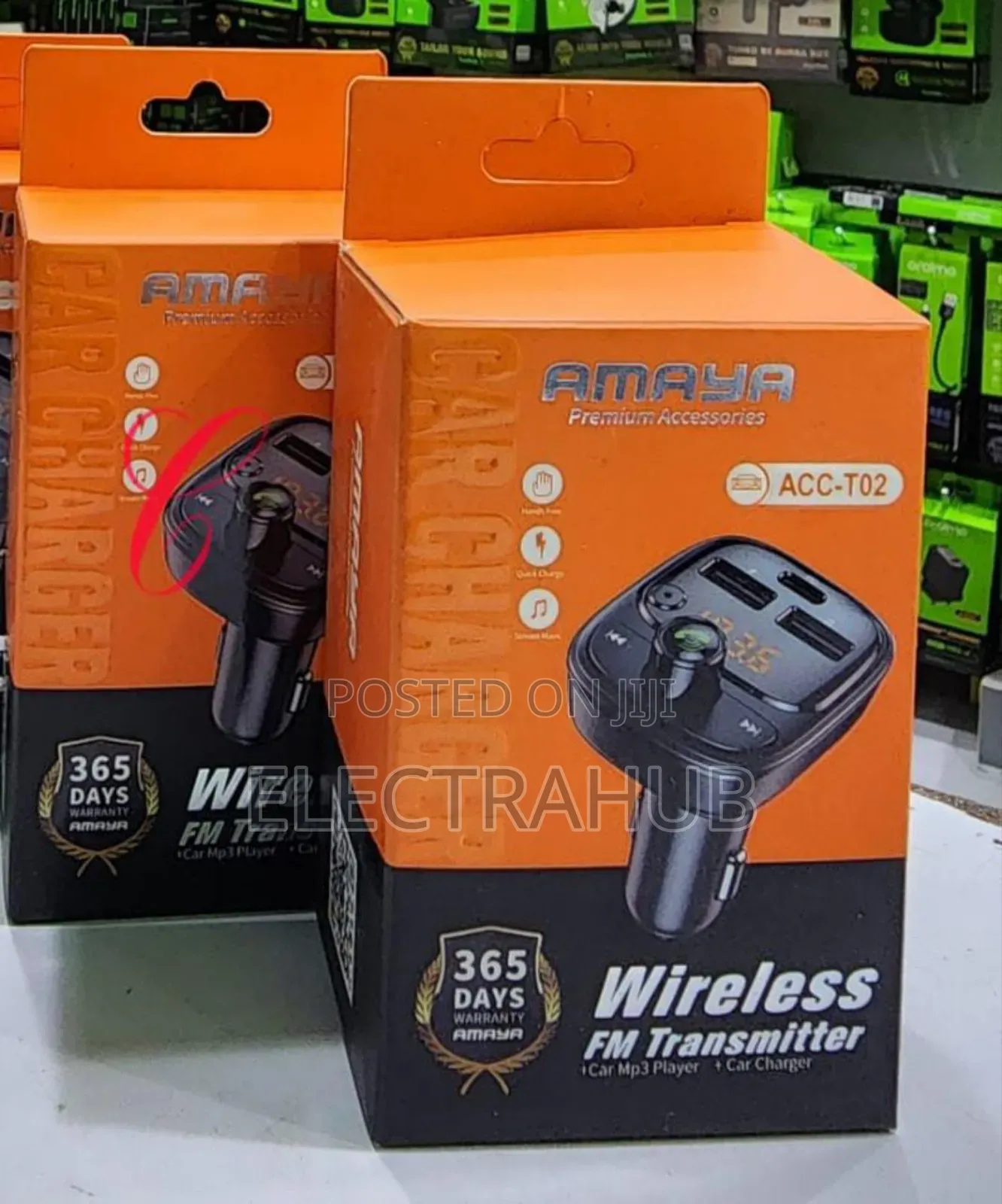 Amaya ACC-T02 Wireless FM Transmitter New Sealed