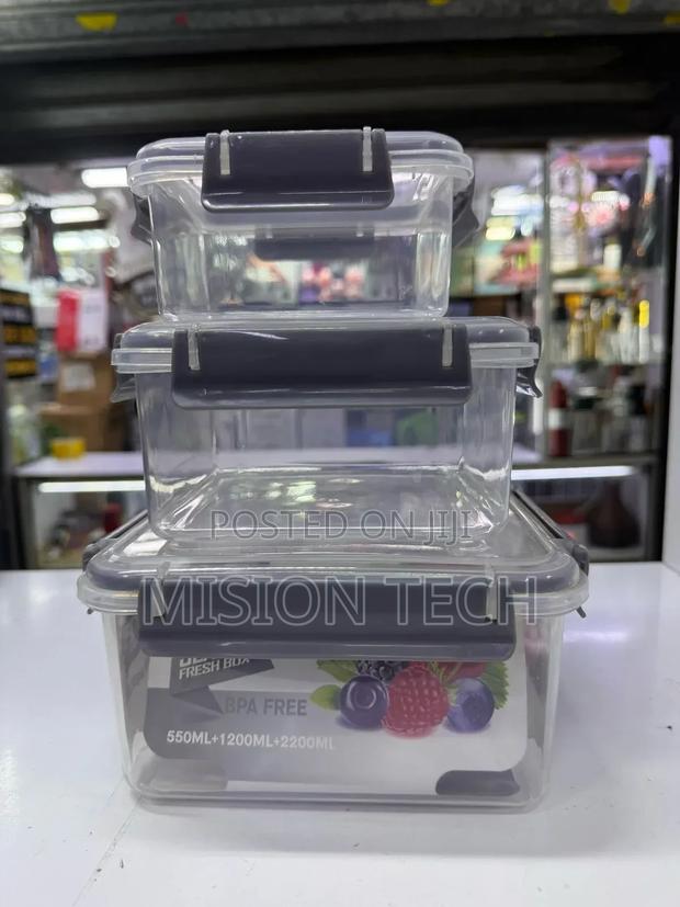 *3pcs Refrigerator Storage Box With Airtight Seal Lids°₩° 