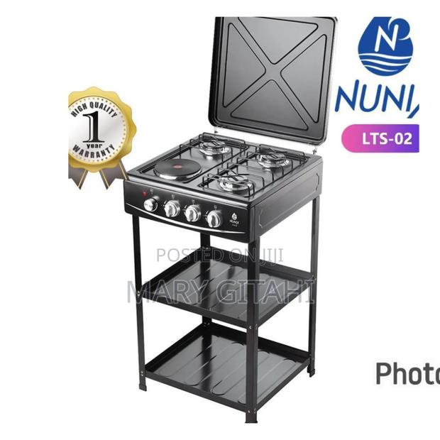 *Nunix Standing Cooker With Shelves 3G+1E at