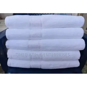 Beautiful Size 90 by 150 White Cotton Towels Tf3km