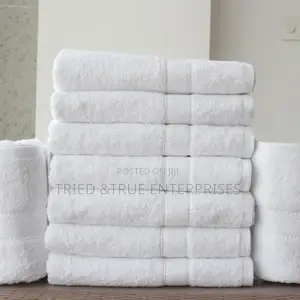 Beautiful Size 90 by 150 White Cotton Towels Tf3km