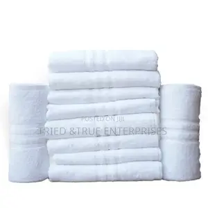 Quality Pure Cotton White Towels Size 90 by 150 Kh6tf