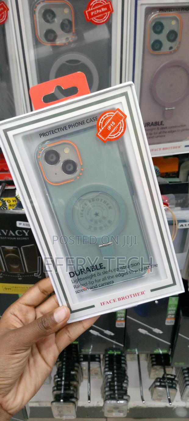 360° Invisible Magnetic Stand Phone Case for iPhone 15 - thumbnail 3