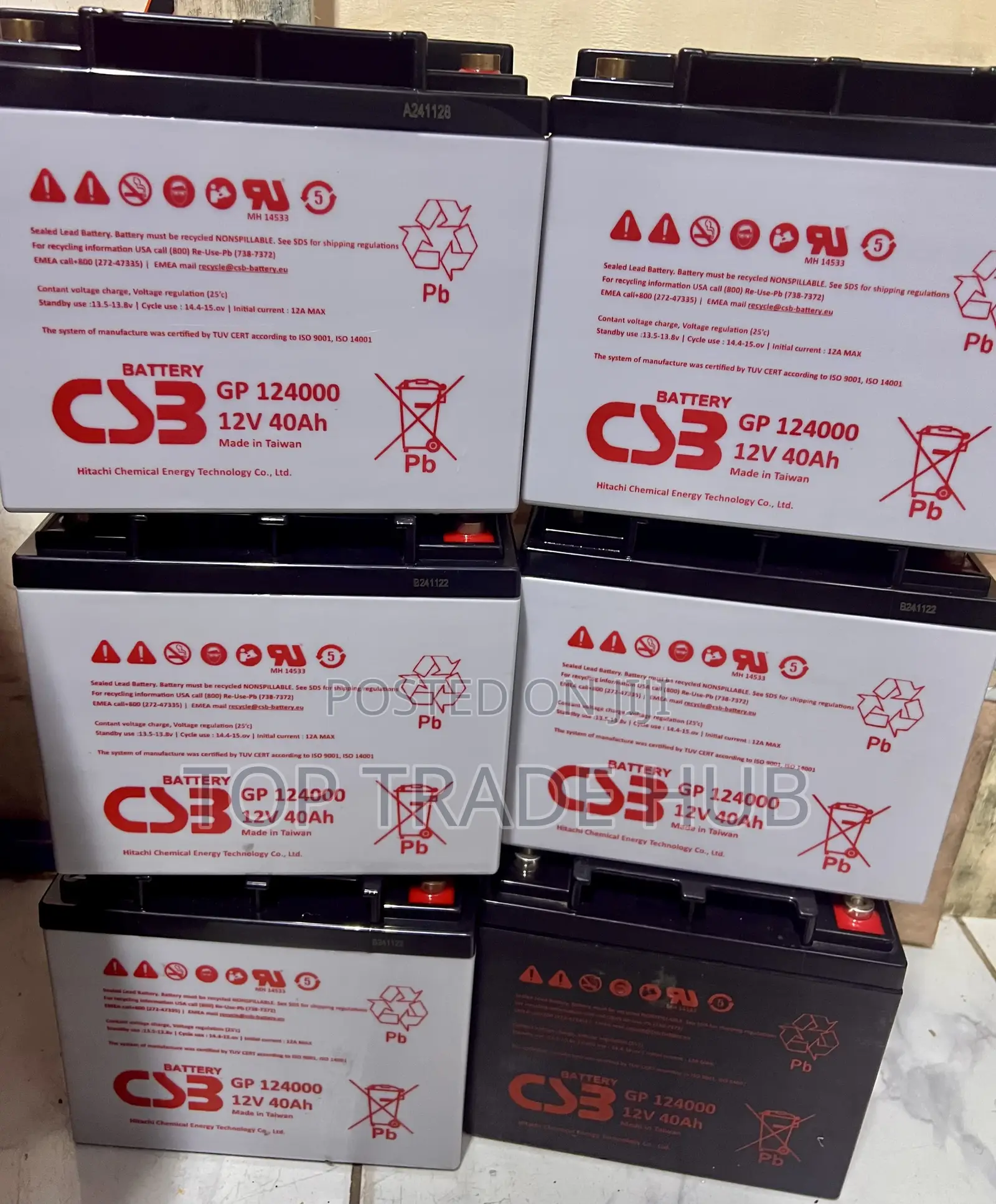 CSB Sealed MF Solar Battery 12v 40ah