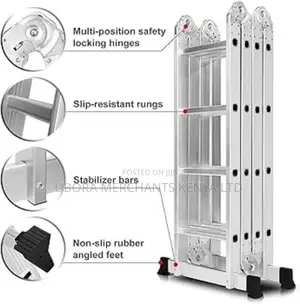 Foldable and Adjustable Ladder 4×8, 32ft