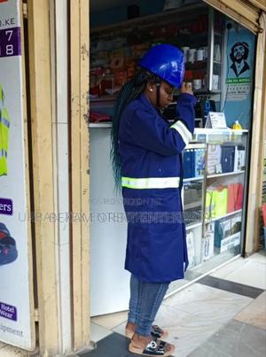 Reflective Cotton Twill Dustcoat And ABS Safety Helmet