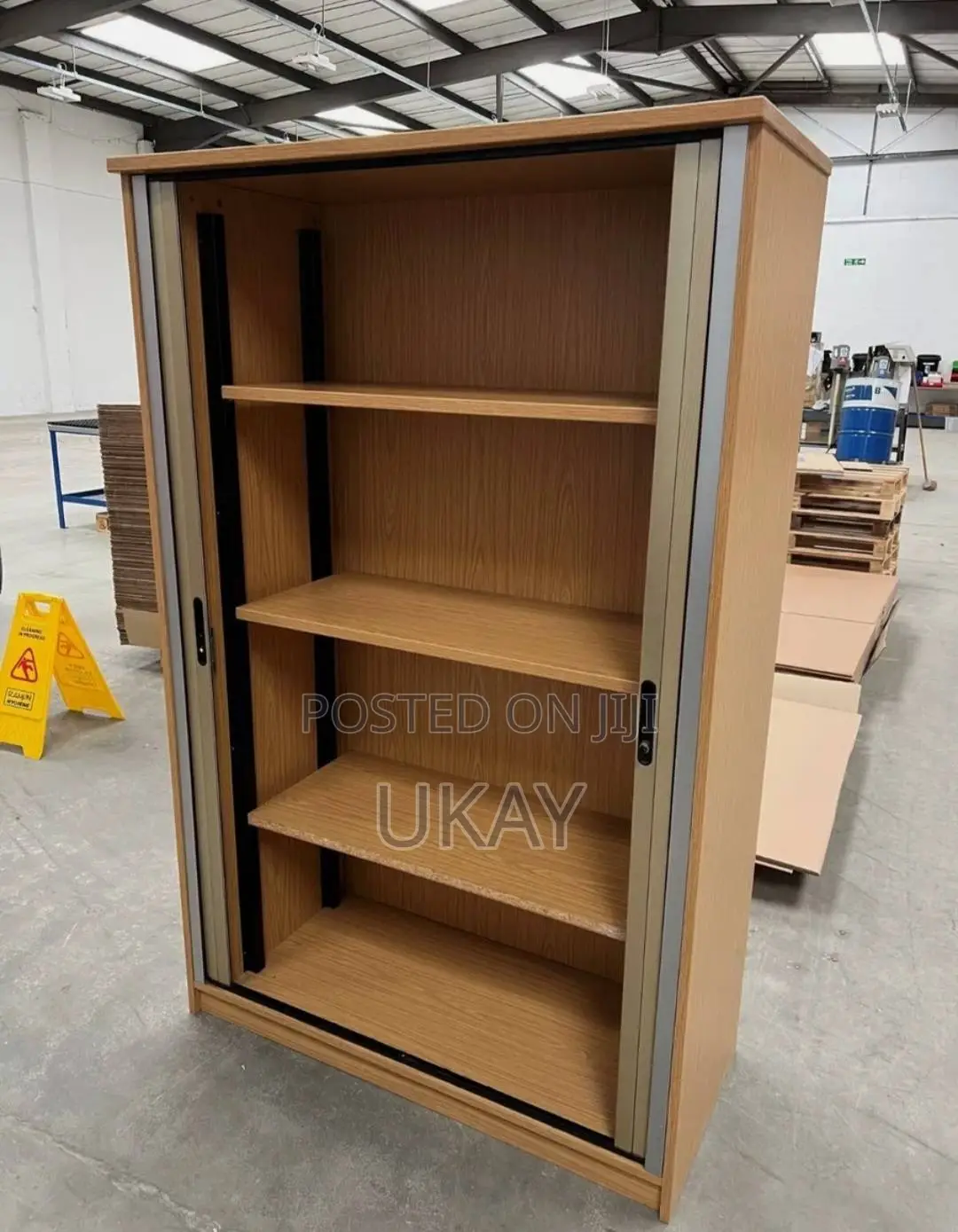 Sliding Door Tambour Cupboard Filing Cabinet.