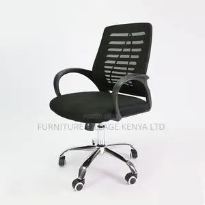 Office Chairs; High-Back Office Executive Seat in Black