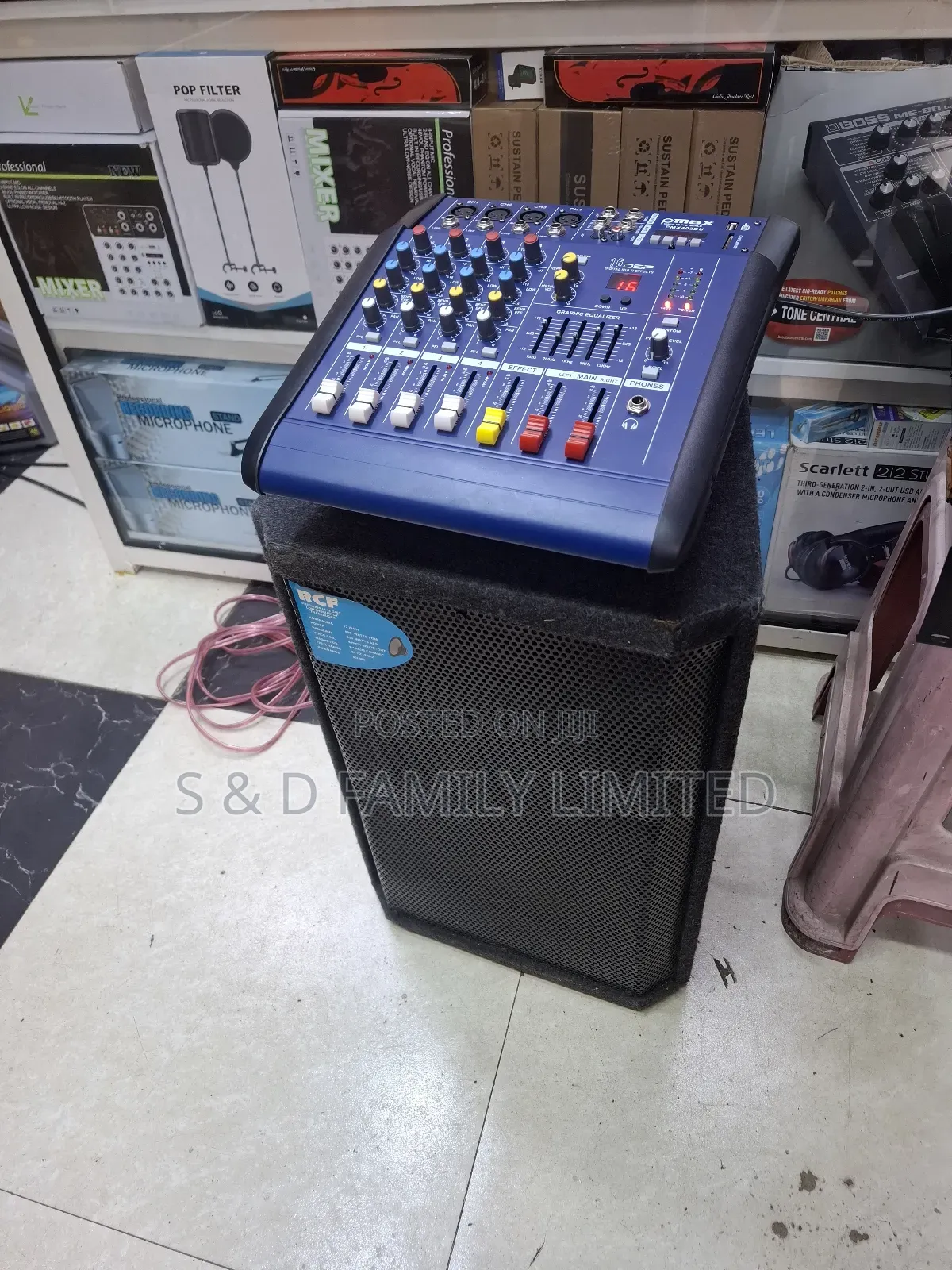 Omax 4 Channels Mixer Plus 12 Inch RCF Speaker