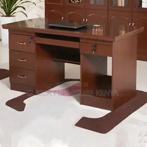 Office Tables:120cm Executive Heritage Brown Office Desk