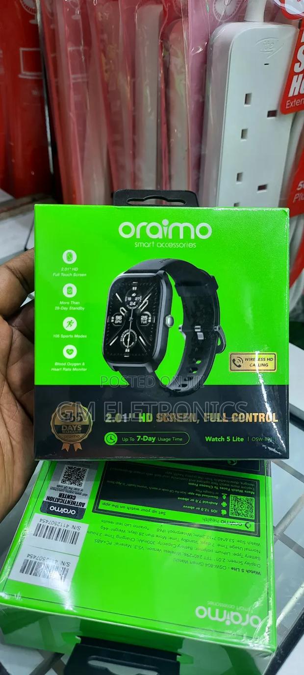 Oraimo Watch 5 Lite 2.01" HD IP68 Smart Watch. - main view