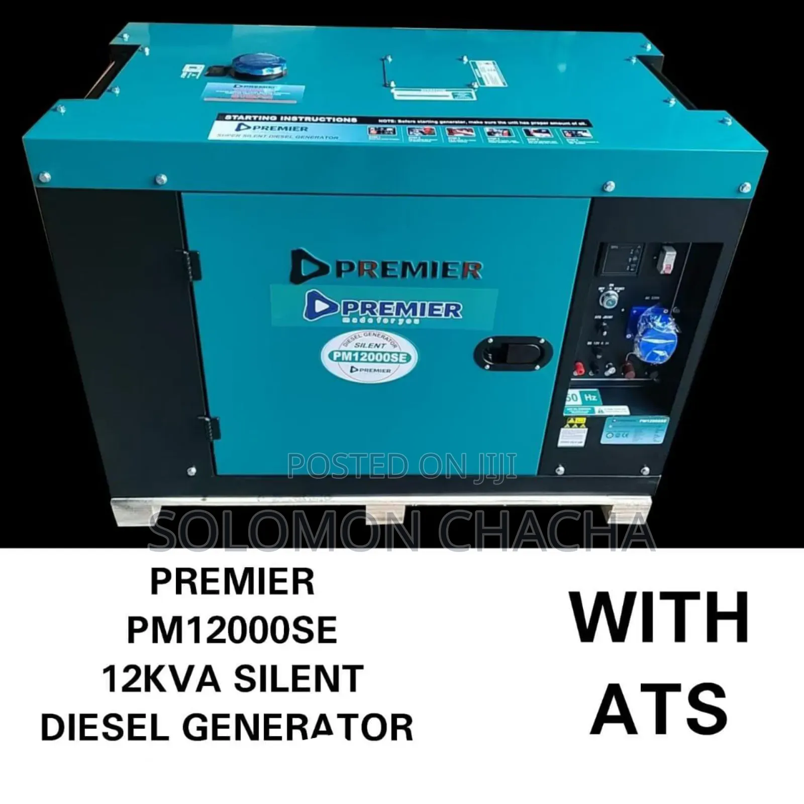 Premier Pm12000se 12kva Silent DIESEL Generator With Ats