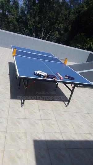 Dunrun Table Tennis Table With Wheels - Blue (Model 39-217) - thumbnail 2