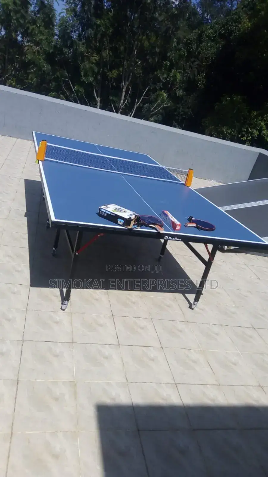 Dunrun Table Tennis Table With Wheels - Blue (Model 39-217)