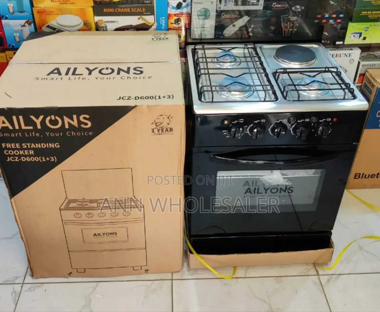 Electric Oven/ 60 by 60 Ailyons Free Standing Cooker F/98